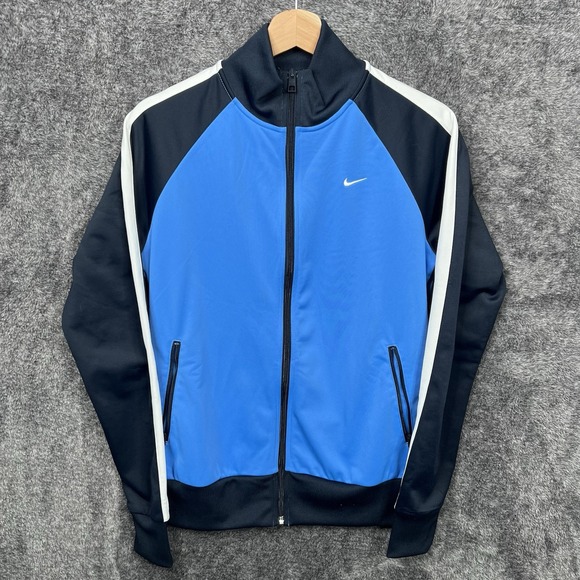 Nike Other - Nike Track Jacket Youth Boys Large Blue Full Zip Knit Activewear Running